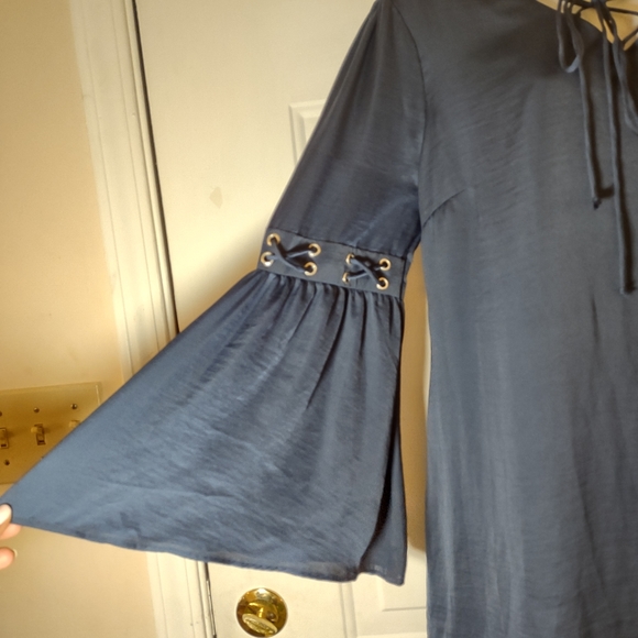 VENUS Navy Long Sleeve Dress. Size L - Picture 12 of 13